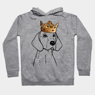 American Foxhound Dog King Queen Wearing Crown Hoodie